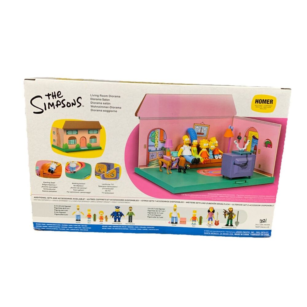 The Simpsons Living Room Diorama Playset (Includes Homer Simpson) Jakks Pacific - Picture 2 of 2